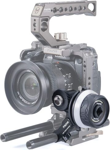 Tilta Pocket Follow Focus | Precise Focus Ring with A/B Stops | Fluid Damping System | 15mm Rod & Rod Holder | Works with Most Cameras & Lenses | Lightweight, Comfortable, and Compact Design (FF-T07) in Saudi Arabia