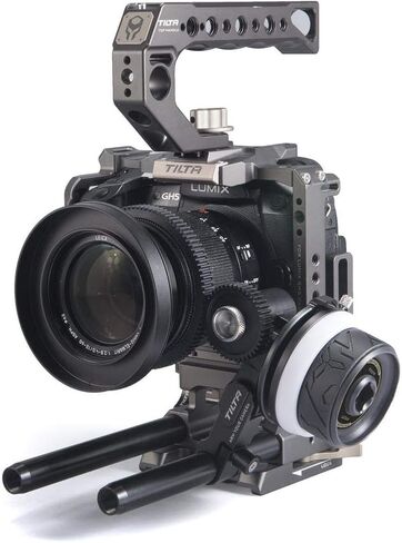 Tilta Pocket Follow Focus | Precise Focus Ring with A/B Stops | Fluid Damping System | 15mm Rod & Rod Holder | Works with Most Cameras & Lenses | Lightweight, Comfortable, and Compact Design (FF-T07) in Saudi Arabia