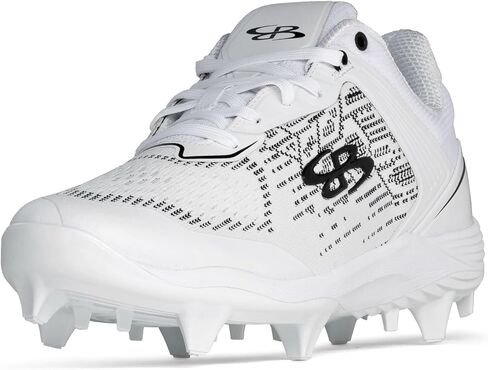 Boombah Viper Pureknit Women's Molded Cleat - White Out - Multiple Color Options - Multiple Sizes in Kuwait
