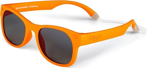 Blippi Mirrored Sunglasses - Bendable, Polarized, Orange Glasses for Children with Blue Mirrored Lens in Saudi Arabia