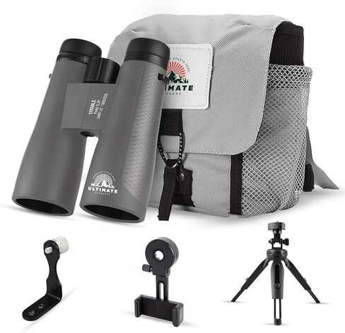 Ultimate Outdoors 12x50 HD Binoculars for Adults – Powerful Waterproof Binoculars with Phone Adapter & Tripod Mount | BaK-4 Prism for Bird Watching, Hunting, Stargazing, Travel & Cruise in Saudi Arabia