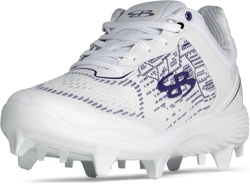 Boombah Viper Pureknit Women's Molded Cleat - White Out - Multiple Color Options - Multiple Sizes in Kuwait