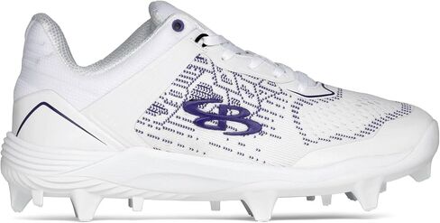 Boombah Viper Pureknit Women's Molded Cleat - White Out - Multiple Color Options - Multiple Sizes in Kuwait