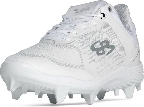 Boombah Viper Pureknit Women's Molded Cleat - White Out - Multiple Color Options - Multiple Sizes in Kuwait