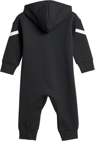 adidas Unisex-Baby Z.N.E Full-Zip Sportswear Hooded Onesie, Black/White, 18 Months in Saudi Arabia