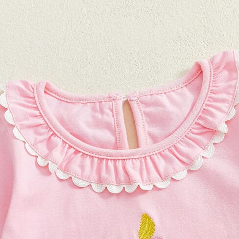 GOOCHEER First Birthday Baby Girl Outfit Fall 1 Cake Embroidery Shuffle Long Sleeve Romper Bemsuit Cake Smash Clatse in Kuwait