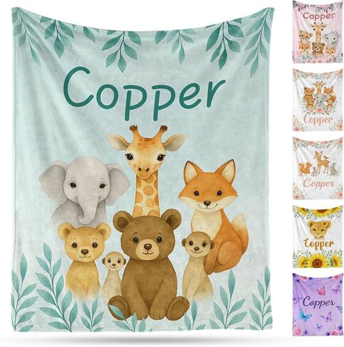 Ship Next Day, Personalized Baby Blanket – Printed in USA, Custom Baby Blanket for Boys & Girls, Baby Blanket with Name, Baby Shower, Easter, Christmas, Birthday Newborn & Toddler Gifts, Baby Gifts in Kuwait