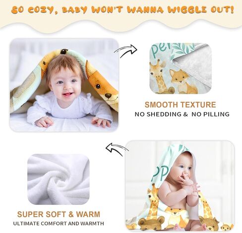 Ship Next Day, Personalized Baby Blanket – Printed in USA, Custom Baby Blanket for Boys & Girls, Baby Blanket with Name, Baby Shower, Easter, Christmas, Birthday Newborn & Toddler Gifts, Baby Gifts in Kuwait