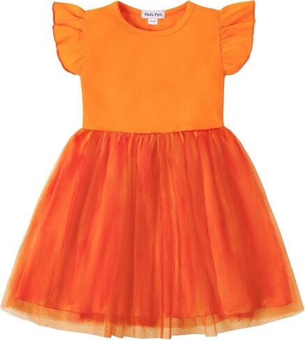 Magic Park 18M-6Y Baby Girls Ruffle Casual Dress Toddler Girl A-line Skirt Kids Plain Dresses Birthday Holiday Outfits in Saudi Arabia