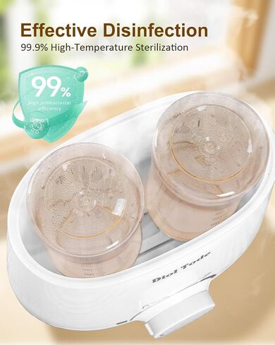Bottle Warmer, Fast Baby Bottle Warmer for Breastmilk or Formula, 8-in-1 Milk Warmer for Baby, Smart Temperature Control, Sterili-zing, Heat Food, Double Bottle Warmer for All Bottles in Saudi Arabia