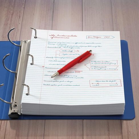 Oxford Loose Leaf Paper College Ruled - 1000 Pack Filler Paper - 8 X 10.5 Inch - 3-hole Punched College Ruled Notebook Paper -lined Paper for Adults, School Students and Kids in Kuwait