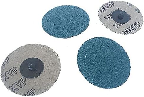 Premium Quick Change Roll On Zirconia Type R Sanding Discs - for Metal, Auto Body, Marine, and Fiberglass (2 Inch - 50 Pack, 50 Grit) in Saudi Arabia