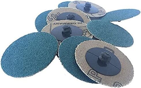 Premium Quick Change Roll On Zirconia Type R Sanding Discs - for Metal, Auto Body, Marine, and Fiberglass (2 Inch - 50 Pack, 50 Grit) in Saudi Arabia