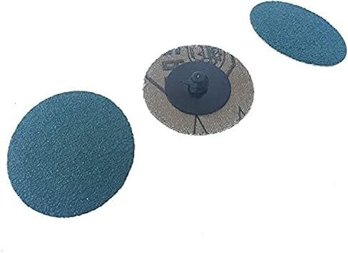 Premium Quick Change Roll On Zirconia Type R Sanding Discs - for Metal, Auto Body, Marine, and Fiberglass (2 Inch - 50 Pack, 50 Grit) in Saudi Arabia