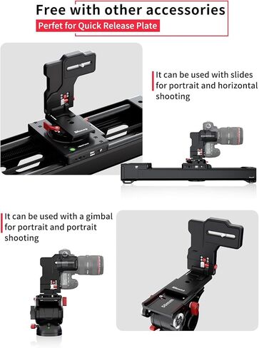 Ifootage Camera L Bracket LP-02 ، LAPE LAPE FASE ERIGHTE PLATE ، 1/4 "و 3/8" ، واجهة مسبقة 50 مم للترايبود والكاميرا تلاعب in Saudi Arabia