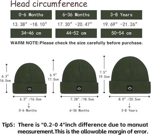 Maxnova Baby Beanie Kids Hat for Girls Boy 0-8 Years in Kuwait