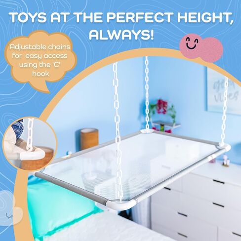 Stuffed Animal Storage Hammock by My Canopy Hammock - Over-Bed Plush Toy Organizer, Easy Access Hammock Holder, Washable Netting, Safe & Sturdy Design, Clutter-Free Kids Bedroom Decor in Saudi Arabia