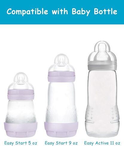 حلمات كوب Sippy لزجاجات Mam Baby ، ناعم 100 ٪ سيليكون حلمات صنبور spout ، تدفق متغير ، 6 م+ in Saudi Arabia
