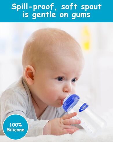 Sippy Cup Nipples for Lansinoh Baby Bottles, Soft 100% Silicone Sippy Spout Nipples, Variable Flow, 6m+, 3 Count in Saudi Arabia