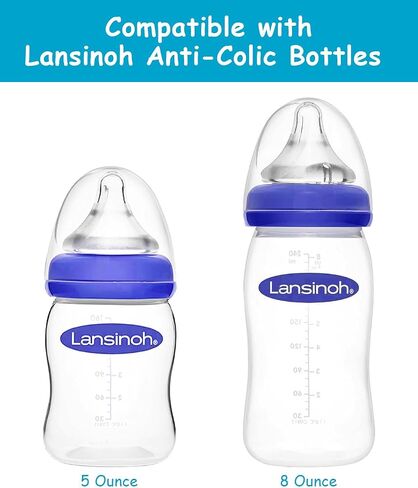 Sippy Cup Nipples for Lansinoh Baby Bottles, Soft 100% Silicone Sippy Spout Nipples, Variable Flow, 6m+, 3 Count in Saudi Arabia