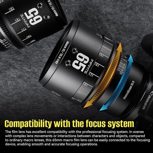 74 ملم T2.9 MACRO 2X Infinte Series دليل كامل العدسات ذات الفتحة الكبيرة ذات الفتحة الكاملة المتوافقة مع Nikon Z Mount Z9 ، Z8 ، Z7 ، Z72 ، Z6 ، Z62 ، Z63 ، ZF ، Z5 ، Z5ii Mirrorless Camera in Saudi Arabia