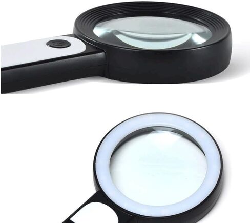 Handheld Magnifying Loupe with LED Magnifier Coins Stamps Seniors(E) in Saudi Arabia