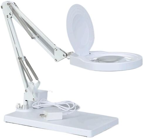 Illuminated Magnifier LED Magnifying Glass for Soldering Iron Repair/Table Lamp/Skincare Beauty(E) in Saudi Arabia