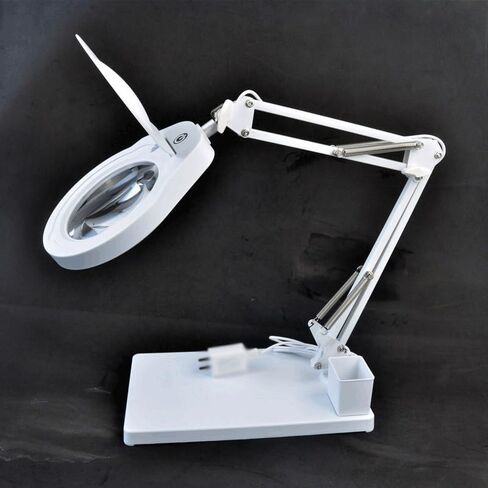 Illuminated Magnifier LED Magnifying Glass for Soldering Iron Repair/Table Lamp/Skincare Beauty(E) in Saudi Arabia