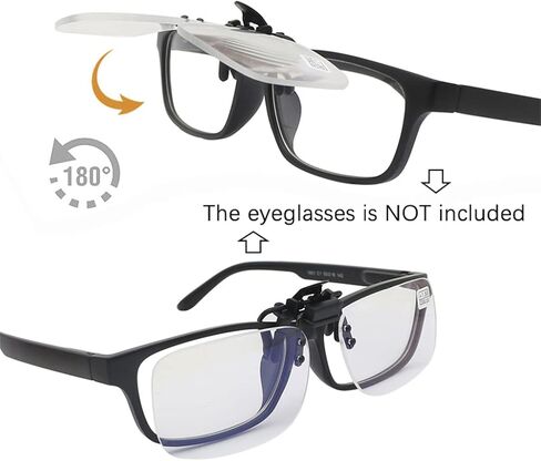 -light Clip Reading Glasses Flip Up And Down Frameless Magnifying Glass Light And Easy To Carry Suitable For Reading in Saudi Arabia