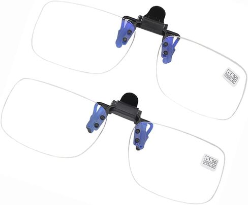-light Clip Reading Glasses Flip Up And Down Frameless Magnifying Glass Light And Easy To Carry Suitable For Reading in Saudi Arabia