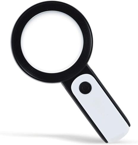 Handheld Magnifying Loupe with LED Magnifier Coins Stamps Seniors(E) in Saudi Arabia