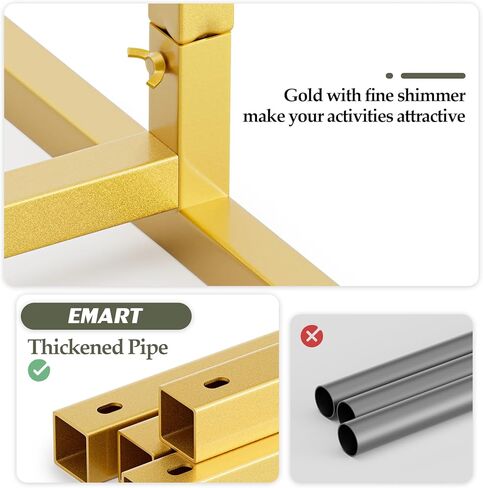 Emart Arch Backdrop Stand مع مسامير أرضية ، 6 أقدام و 7.2 قدمًا ، مجموعة إطار للمعادن الذهب المعدنية ، in Saudi Arabia