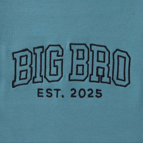 SOFEON Big Brother Sweatshirt Toddler Boy Embroidery Big Bro Est. 2025 Pullover Announcement Crewneck Long Sleeve Fall Tops in Saudi Arabia