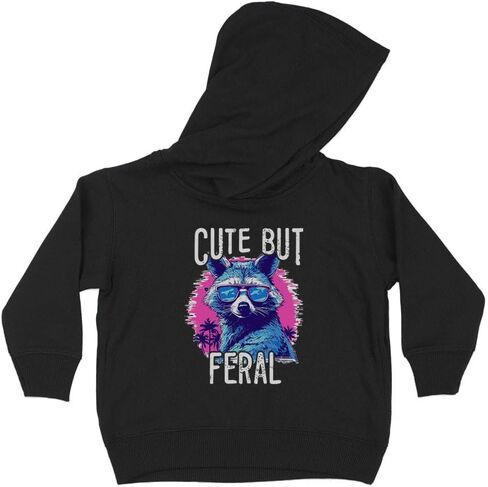 Cute but Feral Raccoon Kids Hoodie Sweatshirt Toddler in Saudi Arabia