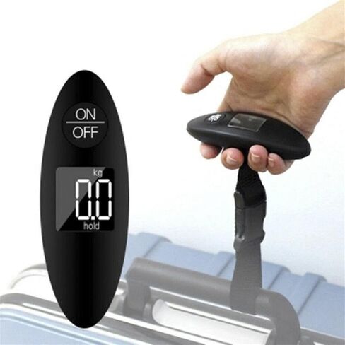 Utility Luggage Scale Scales for Body Weight Portable Scale Digital LCD Display Electronic Luggage Hanging Suitcase Travel Weigh Baggage Bag Weight Balance Handled Tool Weighing Weighing in Saudi Arabia