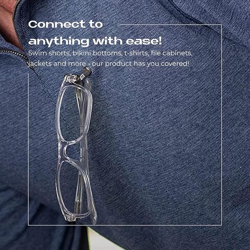 ريدريست حامل نظارات مغناطيسي - حامل شارة الهوية، 3 ستانلس ستيل، 3 كلاسيك اسود in Kuwait