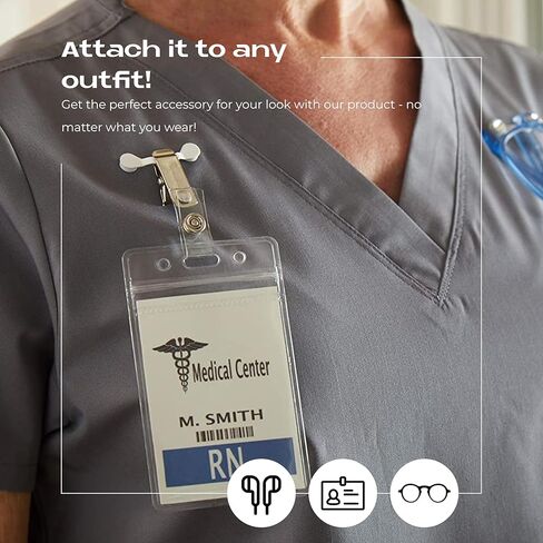 ريدريست حامل نظارات مغناطيسي - حامل شارة الهوية، 3 ستانلس ستيل، 3 كلاسيك اسود in Kuwait