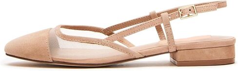 MICIFA Slingback Flats for Women, Round Toe Low Heel Sandals Fashion Splicing Dress Shoes for Women in Saudi Arabia