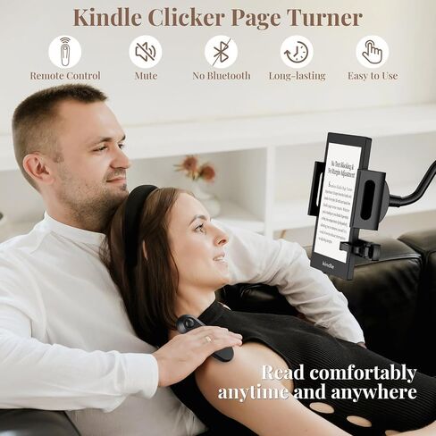 Kindle Page Turner مع سحر قابس الغبار ، صفحة التحكم عن بُعد Turner for Kindle Paperwhite Oasis Ereaders Kobo ، أقراص قراءة روايات سجل الكاميرا و Selfie-Quiet القراءة والشاشة دون عائق in Kuwait