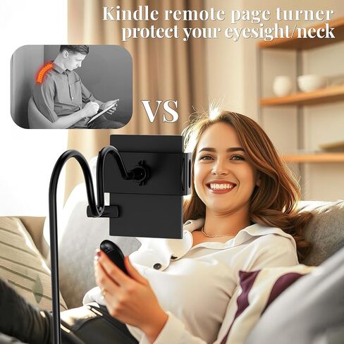 Kindle Page Turner مع سحر قابس الغبار ، صفحة التحكم عن بُعد Turner for Kindle Paperwhite Oasis Ereaders Kobo ، أقراص قراءة روايات سجل الكاميرا و Selfie-Quiet القراءة والشاشة دون عائق in Kuwait
