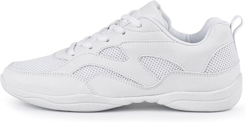 Cheer Shoes for Youth Girls White Cheerleading Athletic Dance Shoes Tennis Sneakers for Competition Sport Training in Kuwait