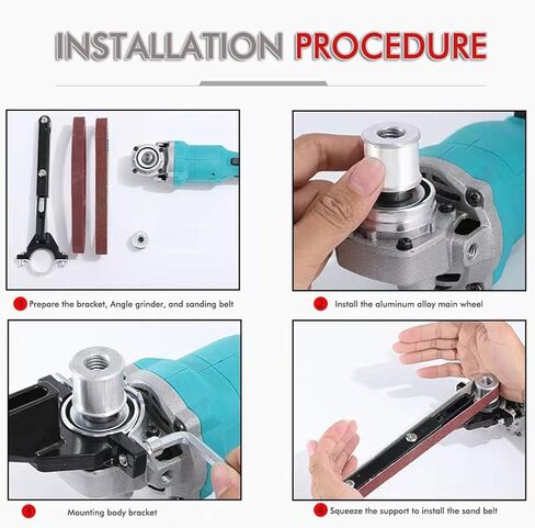 Belt Sander Adapter for Angle Grinder, Professional Pipe or Tube Sanding Attachment, Grinder Tool Modified to Belt Sander Polisher Attachment for Model 100 125 Angle Grinder in Saudi Arabia
