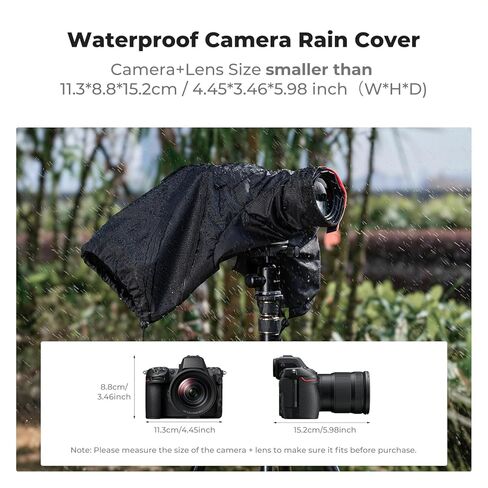 K&F Concept Professional Camera Rain Cover ، معطف المطر المقاوم للماء لكاميرات DSLR والعدسات ، ومواقف كاميرا التصوير الفوتوغرافي. in Kuwait