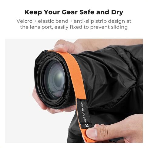 K&F Concept Professional Camera Rain Cover ، معطف المطر المقاوم للماء لكاميرات DSLR والعدسات ، ومواقف كاميرا التصوير الفوتوغرافي. in Kuwait