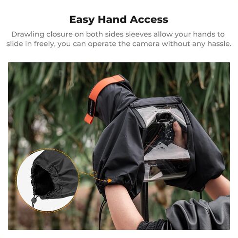 K&F Concept Professional Camera Rain Cover ، معطف المطر المقاوم للماء لكاميرات DSLR والعدسات ، ومواقف كاميرا التصوير الفوتوغرافي. in Kuwait