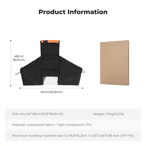 K&F Concept Professional Camera Rain Cover ، معطف المطر المقاوم للماء لكاميرات DSLR والعدسات ، ومواقف كاميرا التصوير الفوتوغرافي. in Kuwait