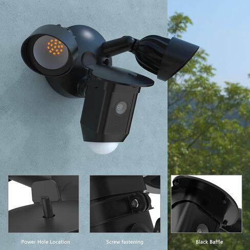 غطاء الكاميرا Holaca Sun Rain Shade لـ R-ing Cam Cam Wired Plus (أبيض) in Saudi Arabia