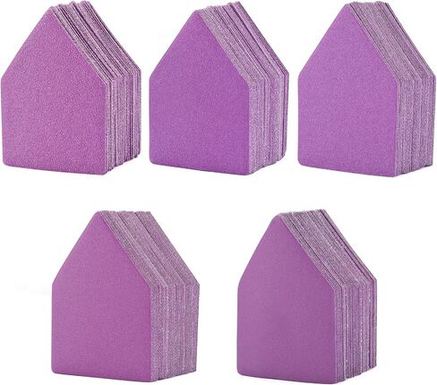 90mm x 65mm Triangle Sanding Sheets, Fits Milwaukee M12 Fuel Sander, Sandpaper Assortment 80, 120, 150, 180, 240 Grit (10 of Each), Hook & Loop Detail Sand Paper for Wood Finishing, Detail Sanding in Kuwait