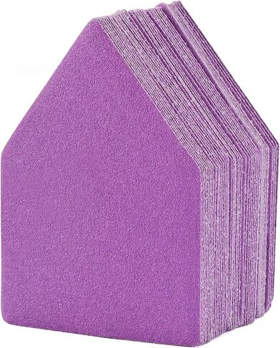 90mm x 65mm Triangle Sanding Sheets, Fits Milwaukee M12 Fuel Sander, Sandpaper Assortment 80, 120, 150, 180, 240 Grit (10 of Each), Hook & Loop Detail Sand Paper for Wood Finishing, Detail Sanding in Kuwait