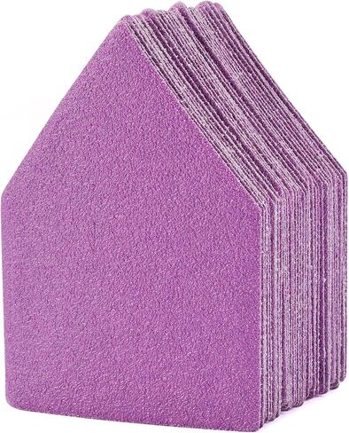 90mm x 65mm Triangle Sanding Sheets, Fits Milwaukee M12 Fuel Sander, Sandpaper Assortment 80, 120, 150, 180, 240 Grit (10 of Each), Hook & Loop Detail Sand Paper for Wood Finishing, Detail Sanding in Kuwait